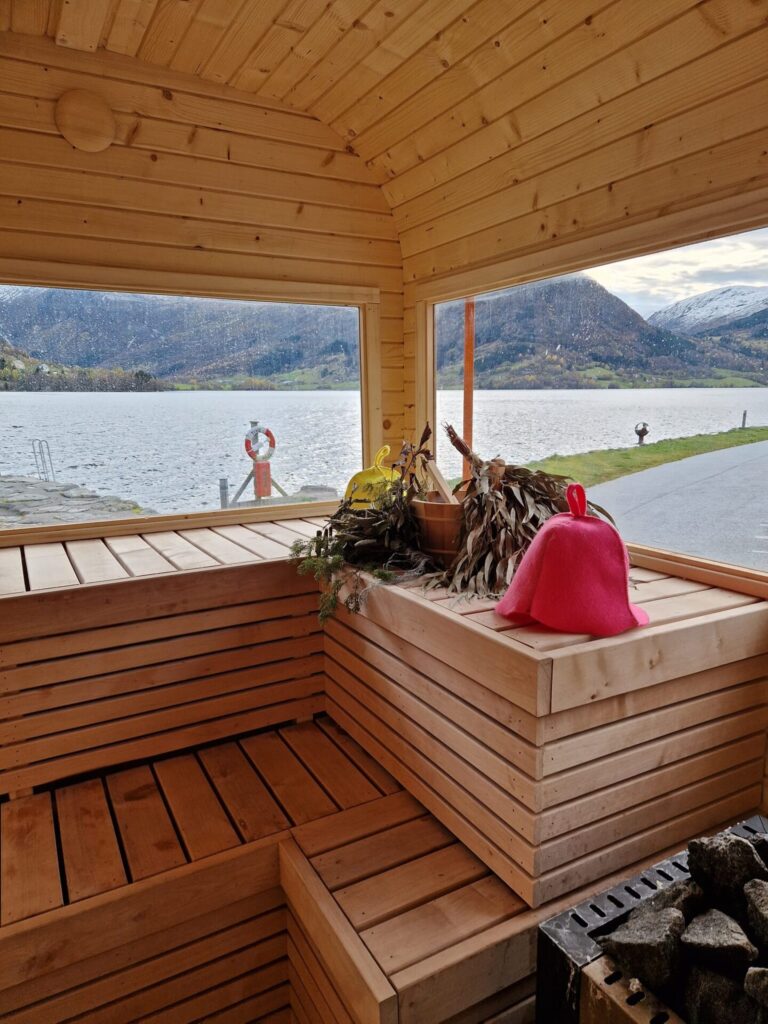 Sauna hos Jølster Panorama. Foto.